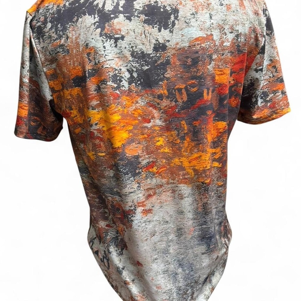 Multicoloured abstract print t-shirt Size: L